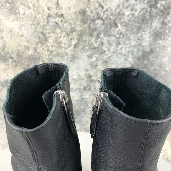 Topshop Women's Size 36** Soft Black Leather High Heel Side Zip Ankle Boots - Picture 4 of 16